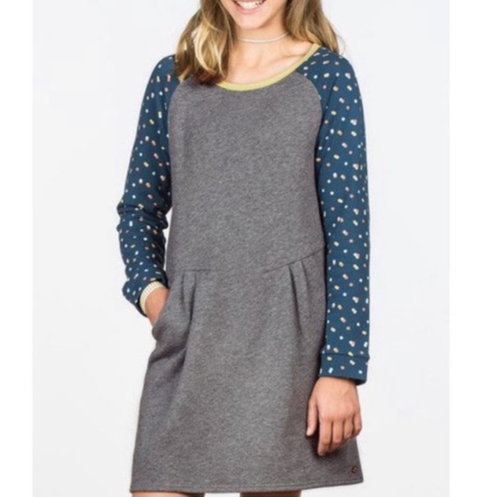 Matilda Jane WEEKEND WITH YOU Dress Gray Dot Cozy 435 Make Believe Size 14